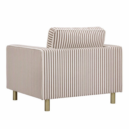 DUS-CC2-04661 Grade-B Dusk Soho Armchair - Chocolate Stripe RRP £279.00