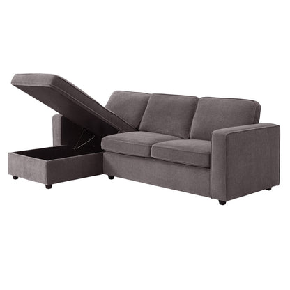 DUS-GOL-09102 Grade-BER Dusk Soho Left Hand Storage Chaise Sofa - Grey RRP £859