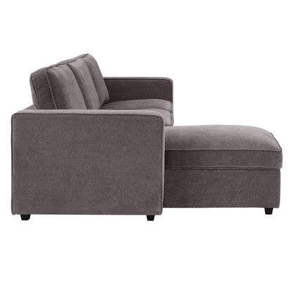 DUS-GOL-09102 Grade-BER Dusk Soho Left Hand Storage Chaise Sofa - Grey RRP £859