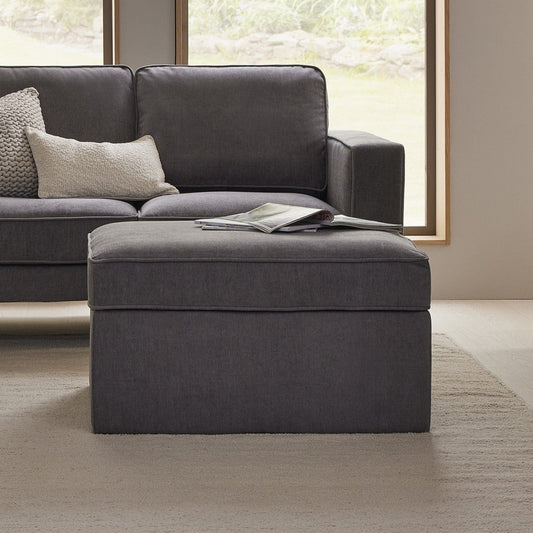 DUS-CC2-02987 Grade-B Dusk Soho Ottoman Storage Pouffe - Grey RRP £199.00
