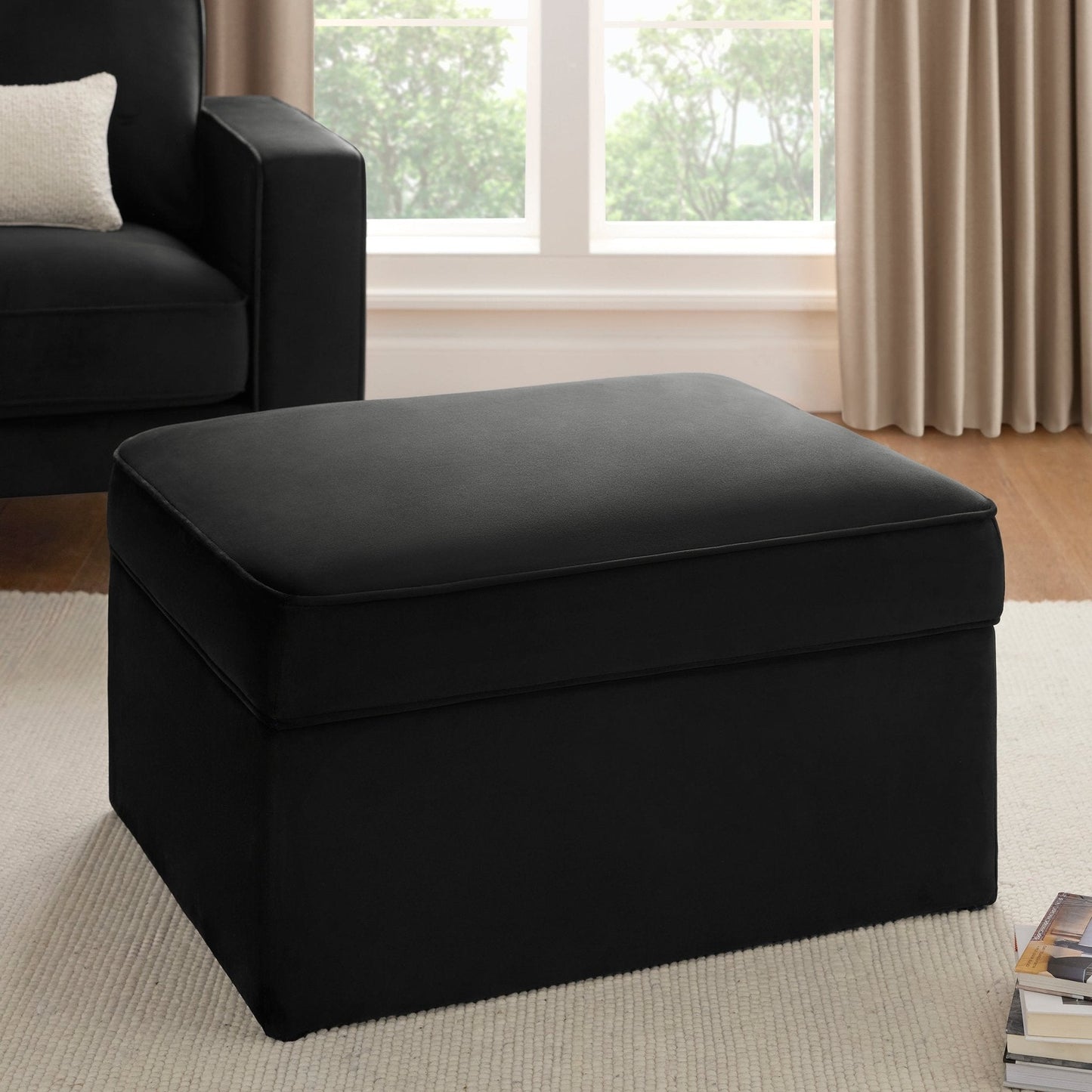 DUS-CC2-03994 Grade-B Dusk Soho Ottoman Storage Pouffe - Ink RRP £199.00
