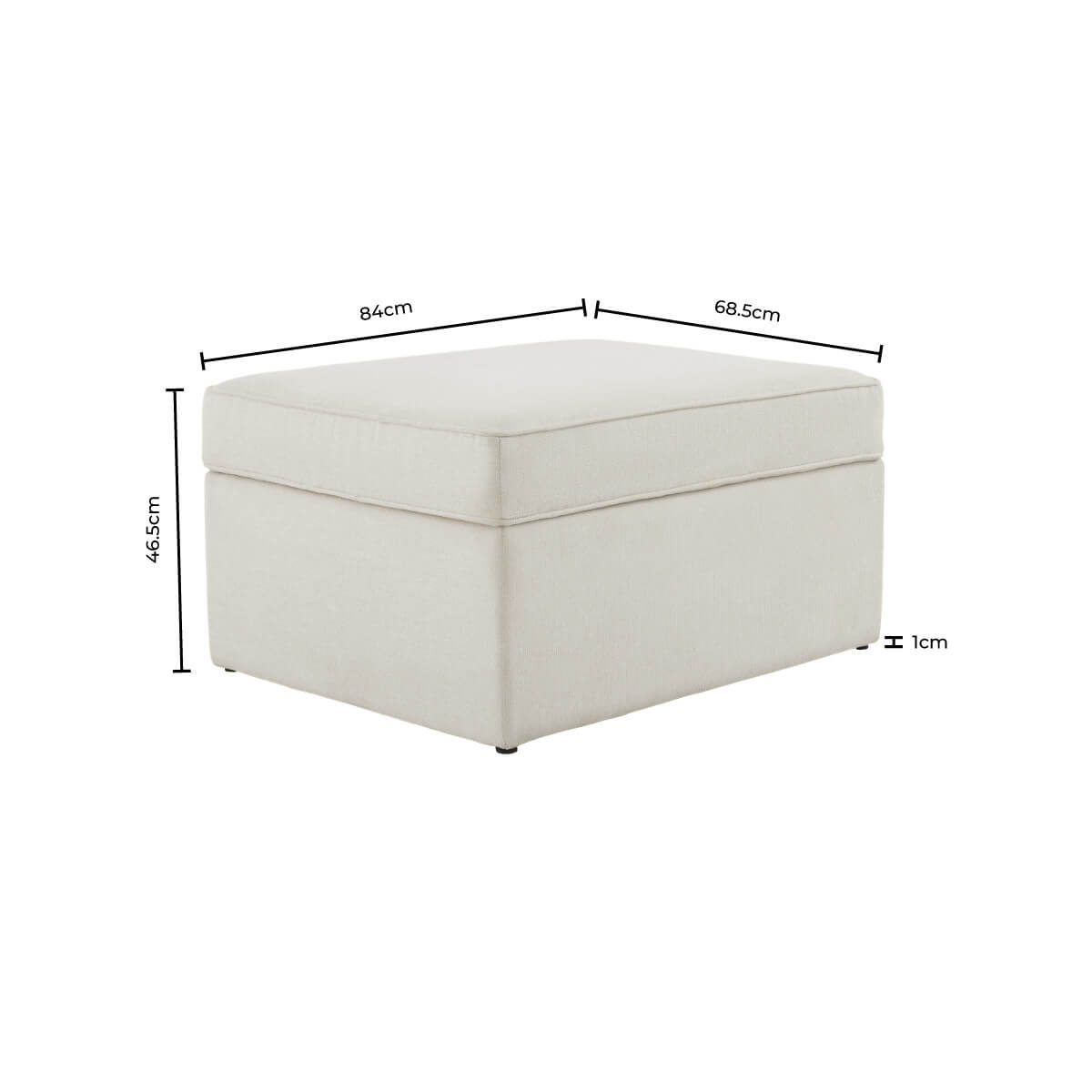 DUS-CC2-03994 Grade-B Dusk Soho Ottoman Storage Pouffe - Ink RRP £199.00