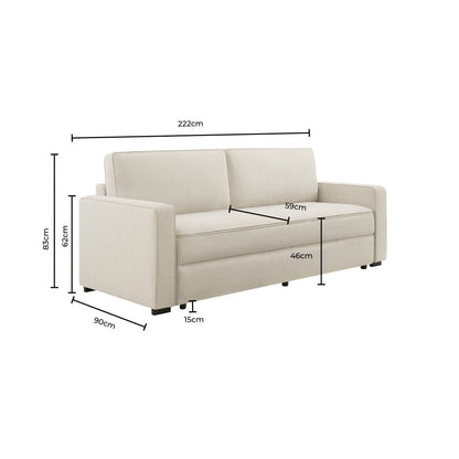 DUS-CC2-03140 Grade-BER Dusk Soho Sofa Bed - Natural RRP £799.00