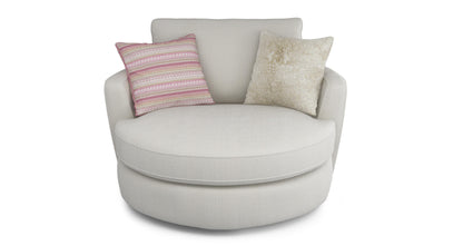 DFS-UPH-03600 Grade-C0 DFS Sophia Cuddler Swivel Chair Sophia Cream Combination RRP £699