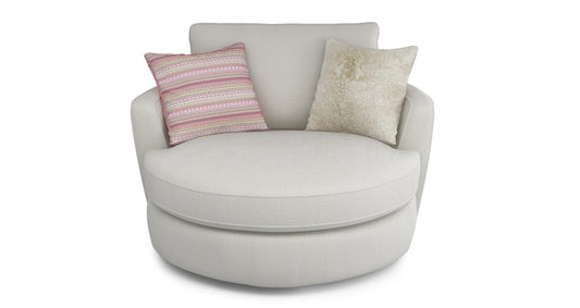 DFS-UPH-03600 Grade-C0 DFS Sophia Cuddler Swivel Chair Sophia Cream Combination RRP £699