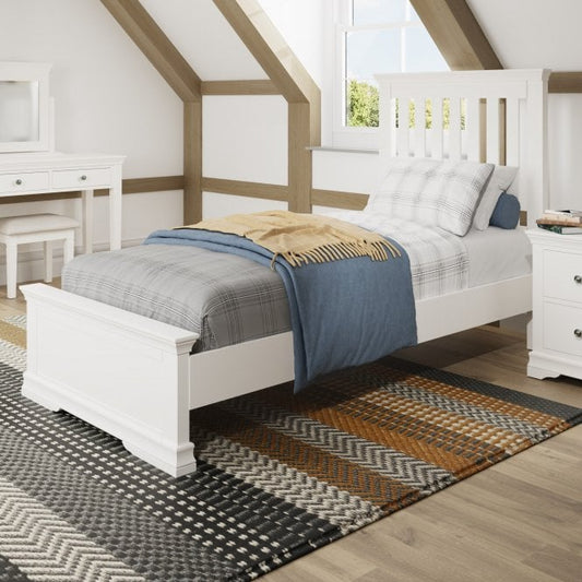 BFW-NEW-00290 NEW Big Furniture Warehouse Swanley White 3ft Single Bed RRP £290