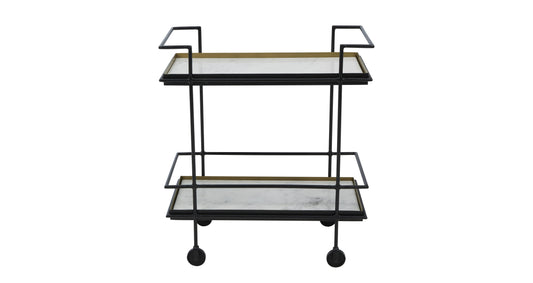 DFS-NEW-06083 Grade-A DFS Bar Trolley Salina Brass RRP £179