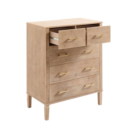 DUS-CC2-02258 Grade-B Dusk Sienna 5 Drawer Chest - Washed Wood RRP £229