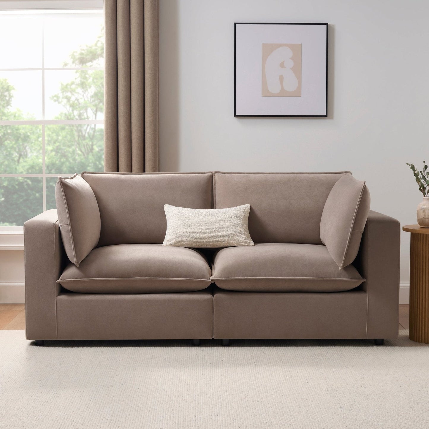 DUS-APM-62551 Grade-BER-DOA Dusk Boston 2 Seater Sofa - Sand RRP £812