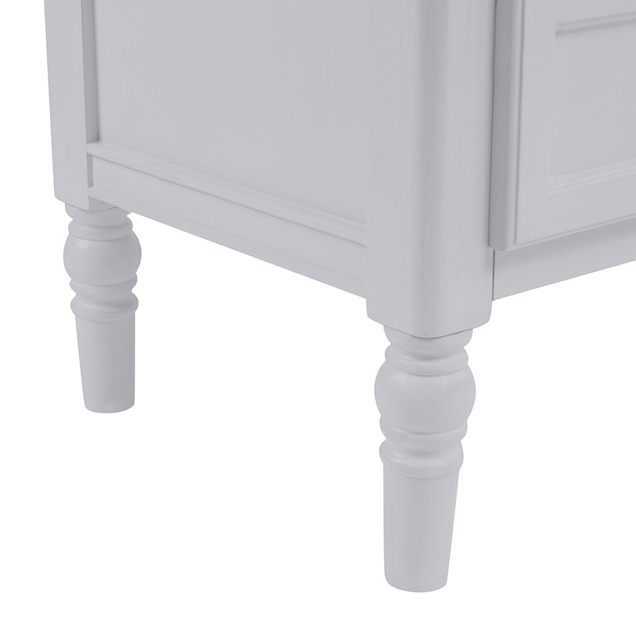 DUS-GOL-00711 Grade-B Dusk Ruby 2 Drawer Bedside Table - Washed Stone RRP £179