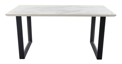 DFS-HO2-05926 Grade-BER DFS Teno Marble Ceramic 4 Seater Dining Table Teno White White RRP £249