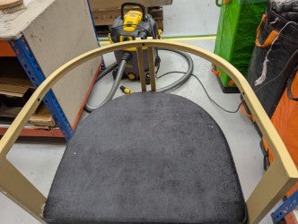 ROO-APM-00073 Grade-BER-DOA Roobba Lucia Bar Stool in Black Velour and Gold Metal RRP £518