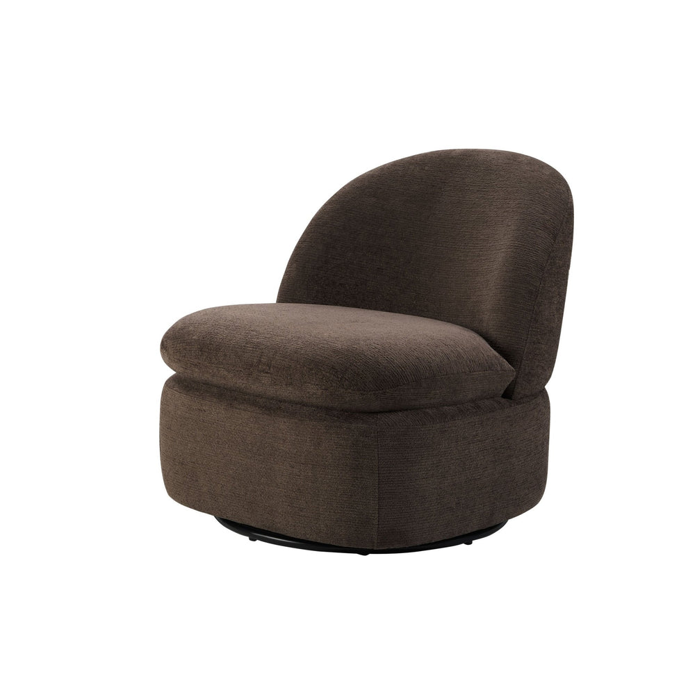 DUS-CC2-03932 Grade-B Dusk Tilly Swivel Accent Chair - Textured Cappuccino RRP £249.00