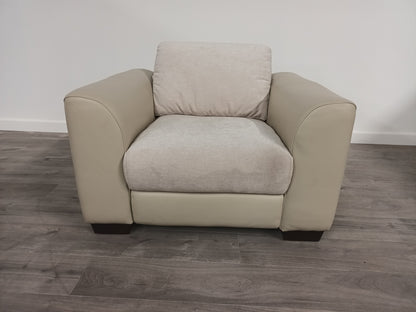 DFS-HO2-02897 Grade-B DFS Labelle Power Recliner Armchair with Lighting Pearl Combination RRP £999