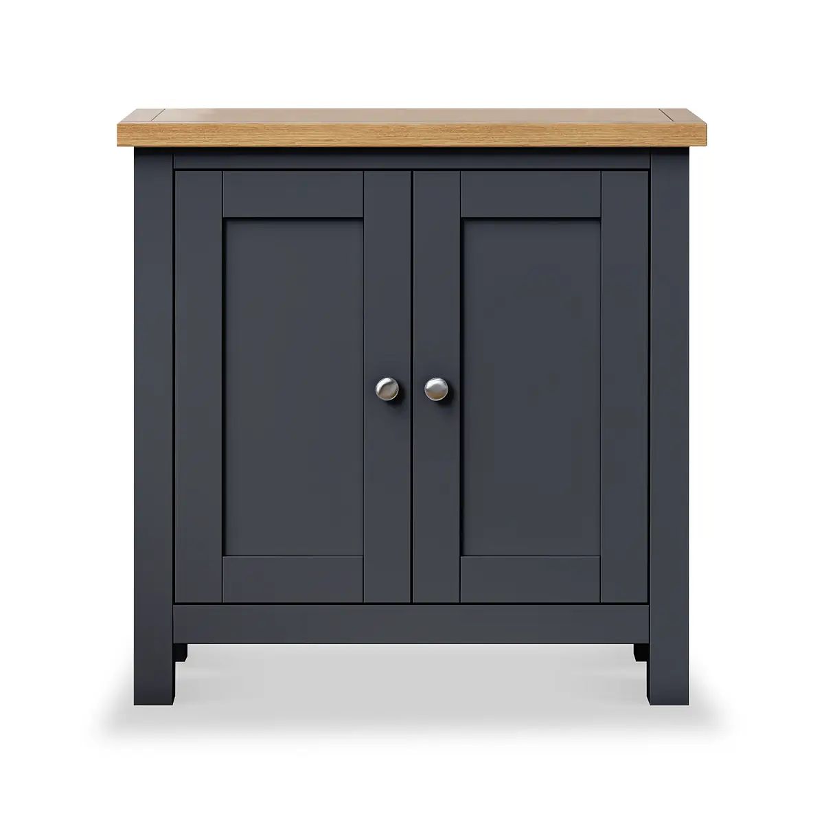 ROS-OUT-00646 Grade-C1 Roseland Furniture Farro Charcoal & Oak Mini Cupboard RRP £194.95
