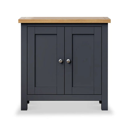 ROS-OUT-00646 Grade-C1 Roseland Furniture Farro Charcoal & Oak Mini Cupboard RRP £194.95