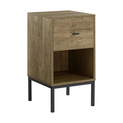 DUS-GOL-03384 Grade-B Dusk Willow 1 Drawer Nightstand - Mango Wood RRP £63