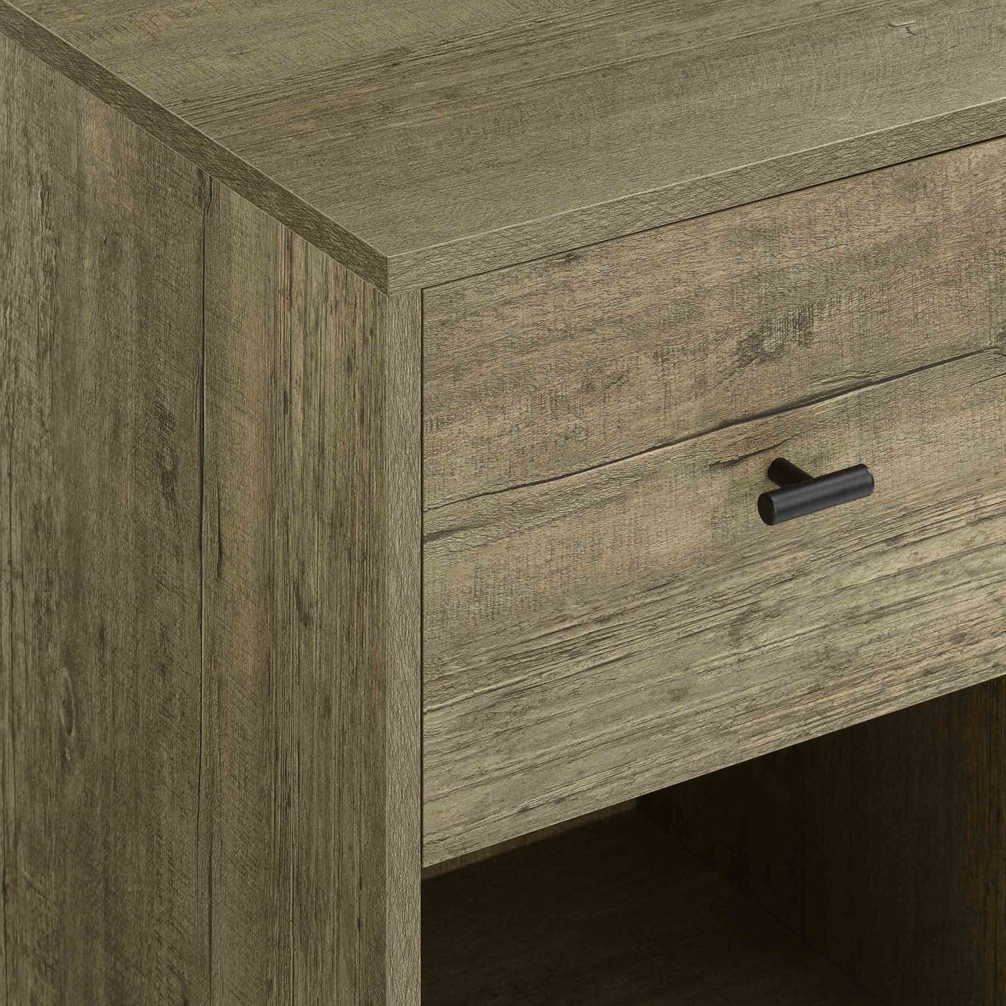 DUS-GOL-03384 Grade-B Dusk Willow 1 Drawer Nightstand - Mango Wood RRP £63