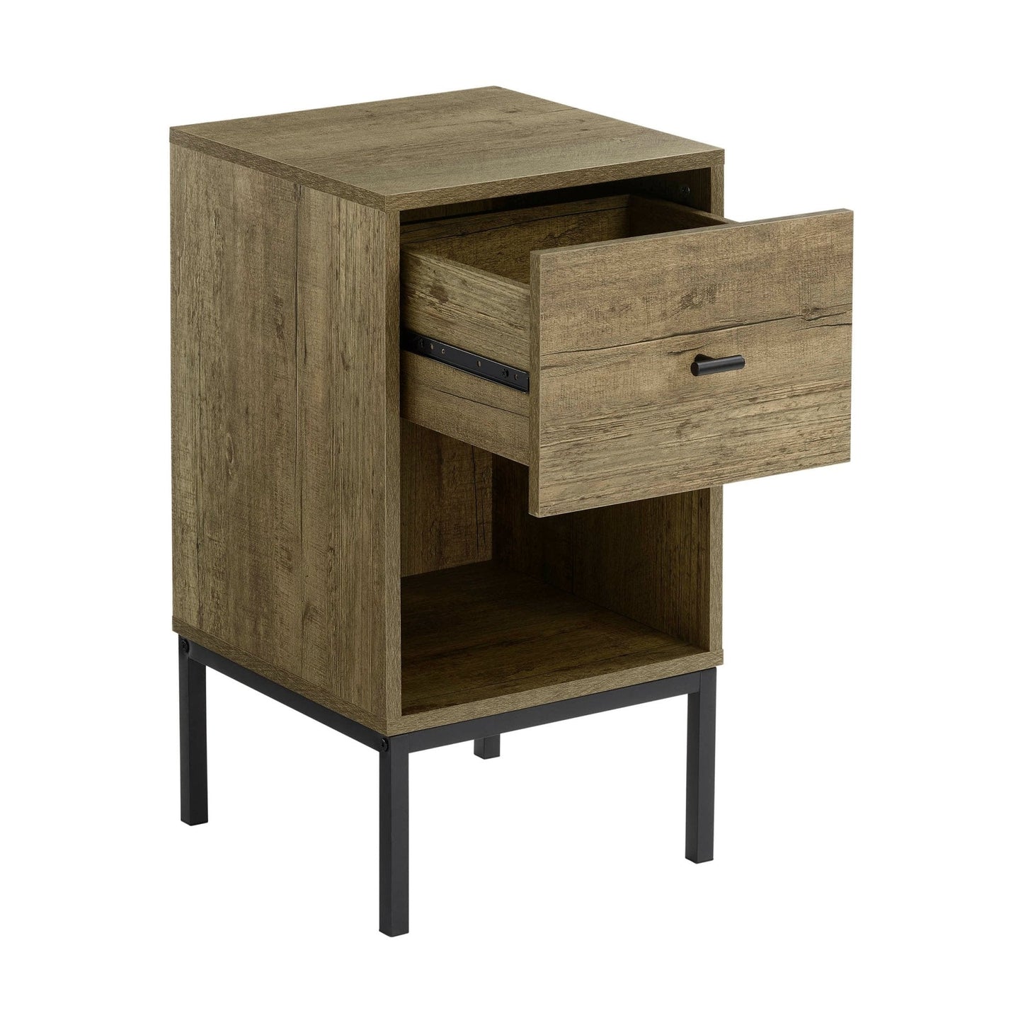 DUS-GOL-03384 Grade-B Dusk Willow 1 Drawer Nightstand - Mango Wood RRP £63