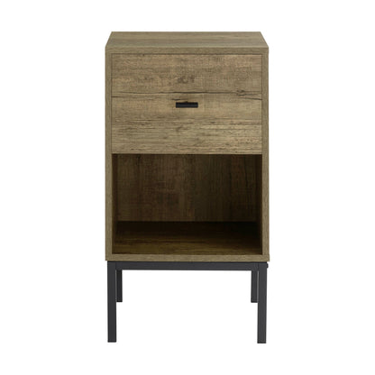 DUS-GOL-03384 Grade-B Dusk Willow 1 Drawer Nightstand - Mango Wood RRP £63