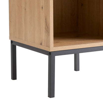 DUS-GOL-06542 Grade-B Dusk Willow 1 Drawer Nightstand - Oak Effect RRP £49