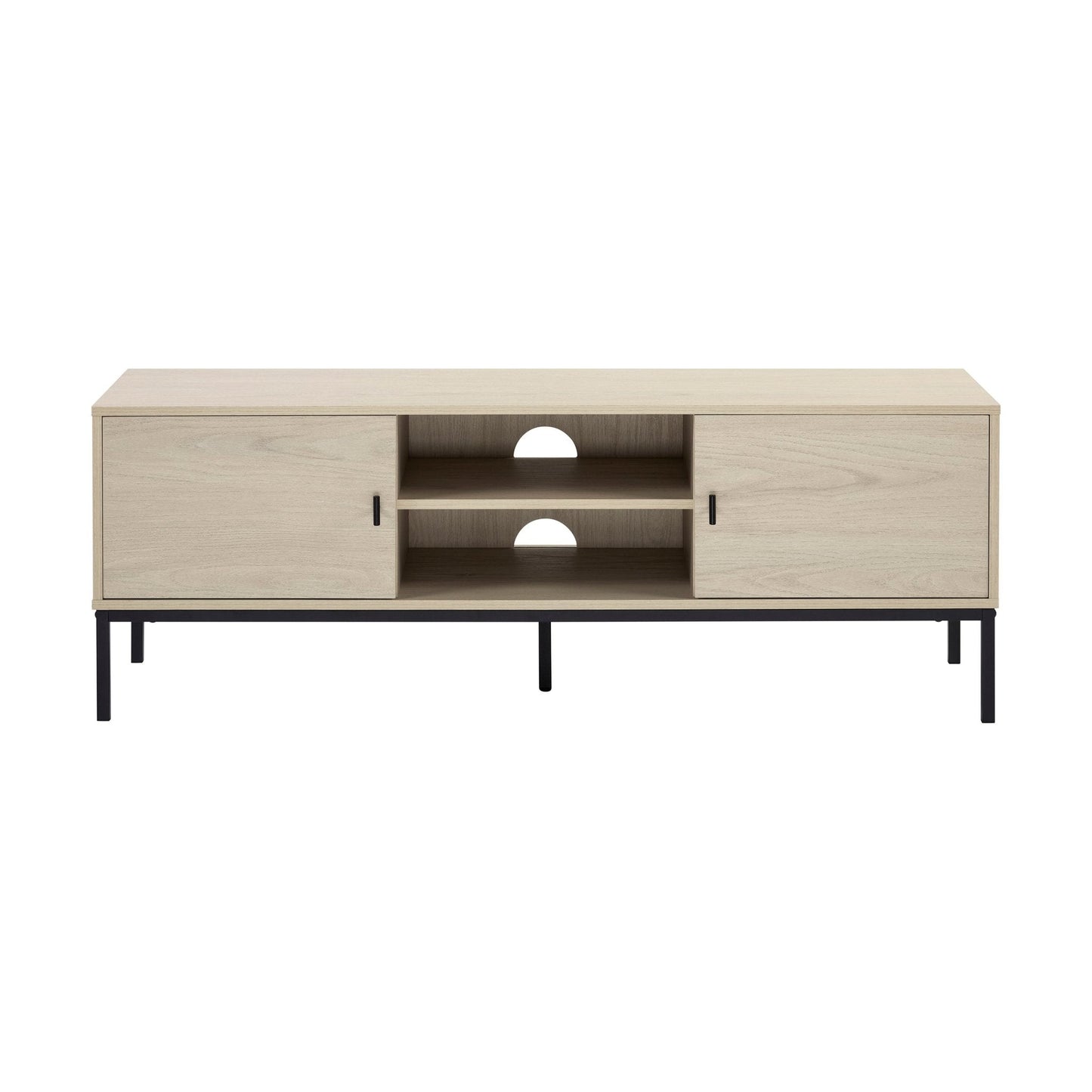 DUS-CC2-04319 Grade-B Dusk Willow 140cm TV Unit - Light Wood RRP £97.00