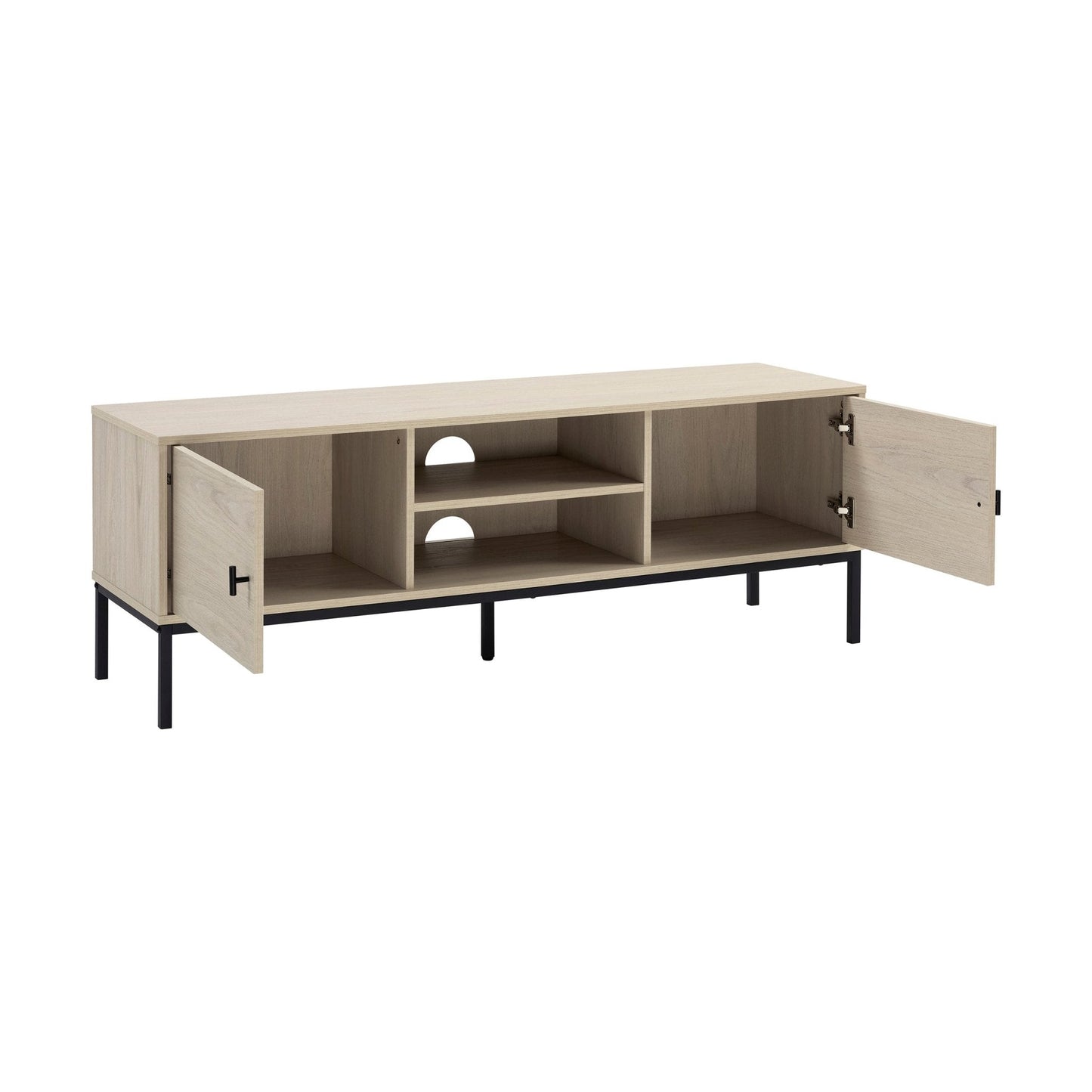DUS-CC2-04319 Grade-B Dusk Willow 140cm TV Unit - Light Wood RRP £97.00