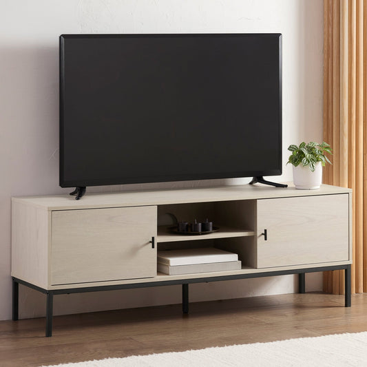DUS-CC2-04319 Grade-B Dusk Willow 140cm TV Unit - Light Wood RRP £97.00