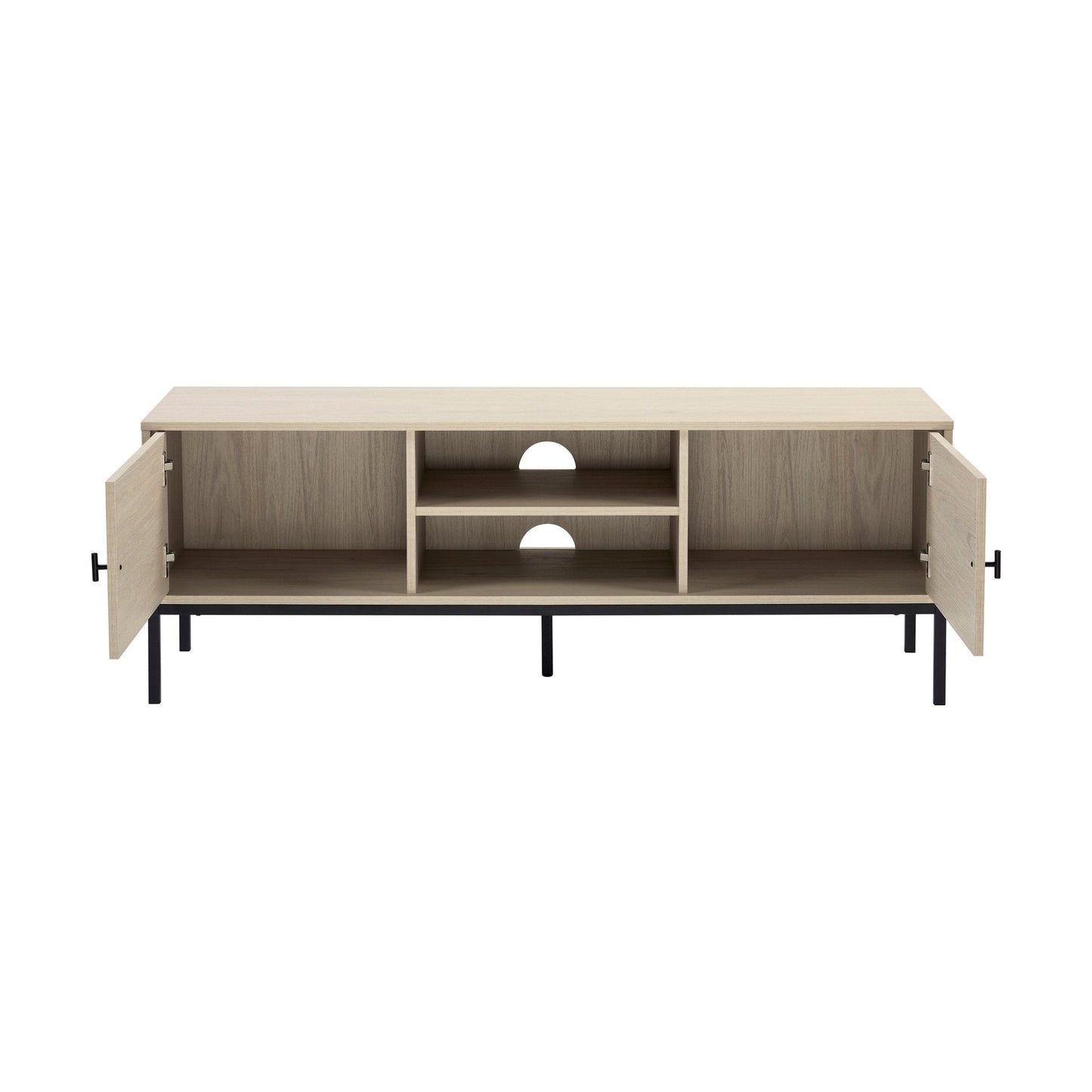 DUS-CC2-04319 Grade-B Dusk Willow 140cm TV Unit - Light Wood RRP £97.00