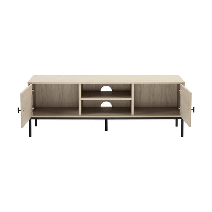 DUS-CC2-04319 Grade-B Dusk Willow 140cm TV Unit - Light Wood RRP £97.00