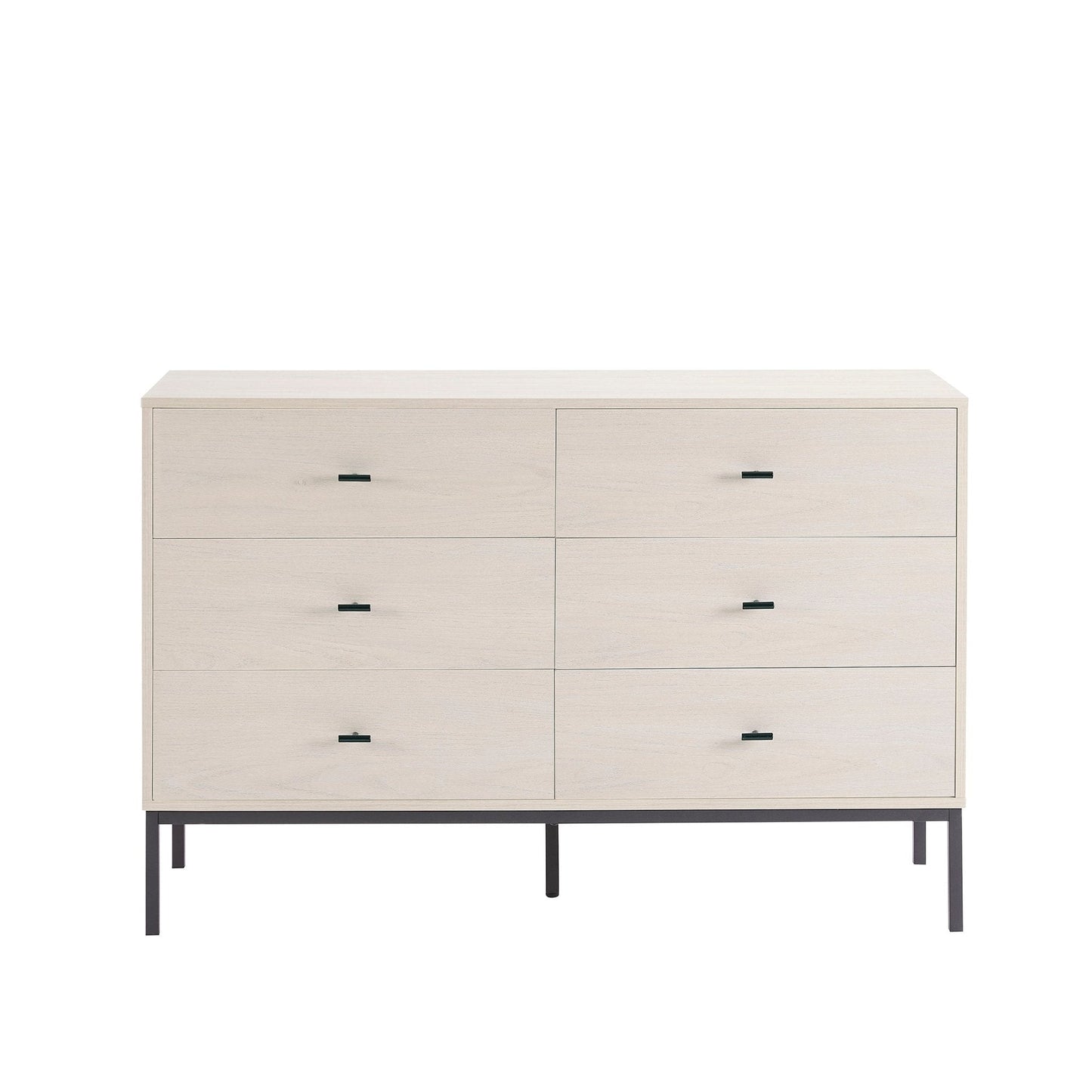 DUS-GOL-04289 Grade-B Dusk Willow 6 Drawer Chest - Light Wood RRP £175