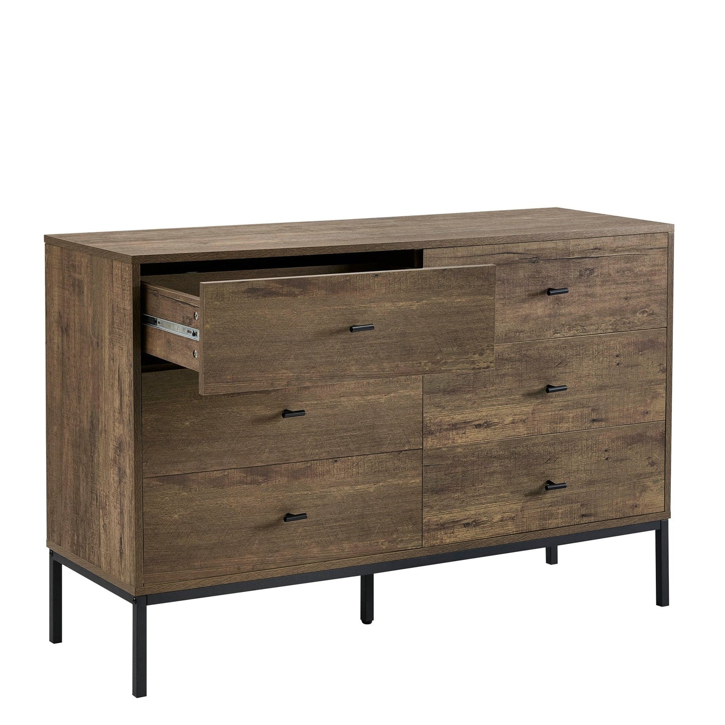DUS-GOL-04753 Grade-B Dusk Willow 6 Drawer Chest - Mango Wood RRP £175