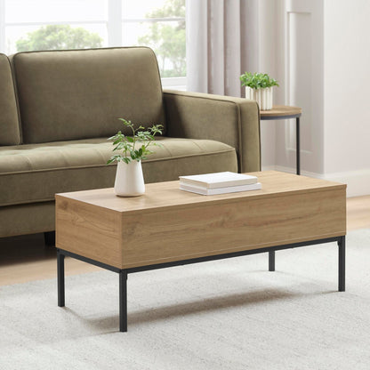 DUS-GOL-04023 Grade-B Dusk Willow Lift Up Coffee Table - Oak Effect RRP £104
