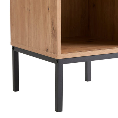 DUS-GOL-03828 Grade-B Dusk Willow Shoe Storage Bench - Oak Effect RRP £45