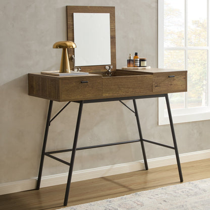 DUS-GOL-06728 Grade-B Dusk Willow Storage Dressing Table Console - Mango Wood RRP £107