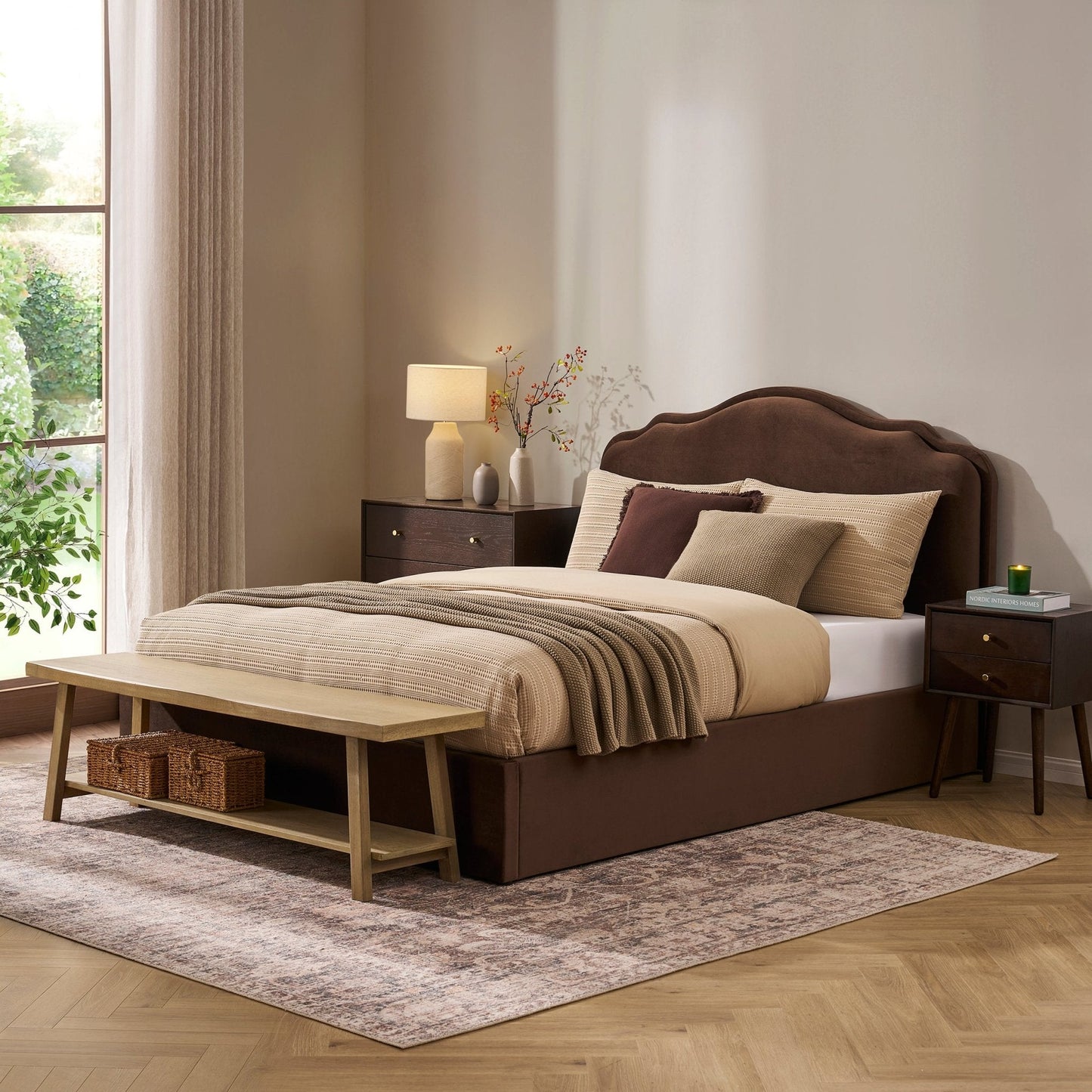 DUS-CC2-02592 Grade-C3 Dusk A pair of Heidi Oak 3 Drawer Chest - Walnut RRP £498.00