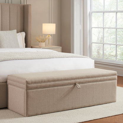 DUS-CC2-04836 Grade-B Dusk Windermere Storage Ottoman - Stone Grey RRP £179.00