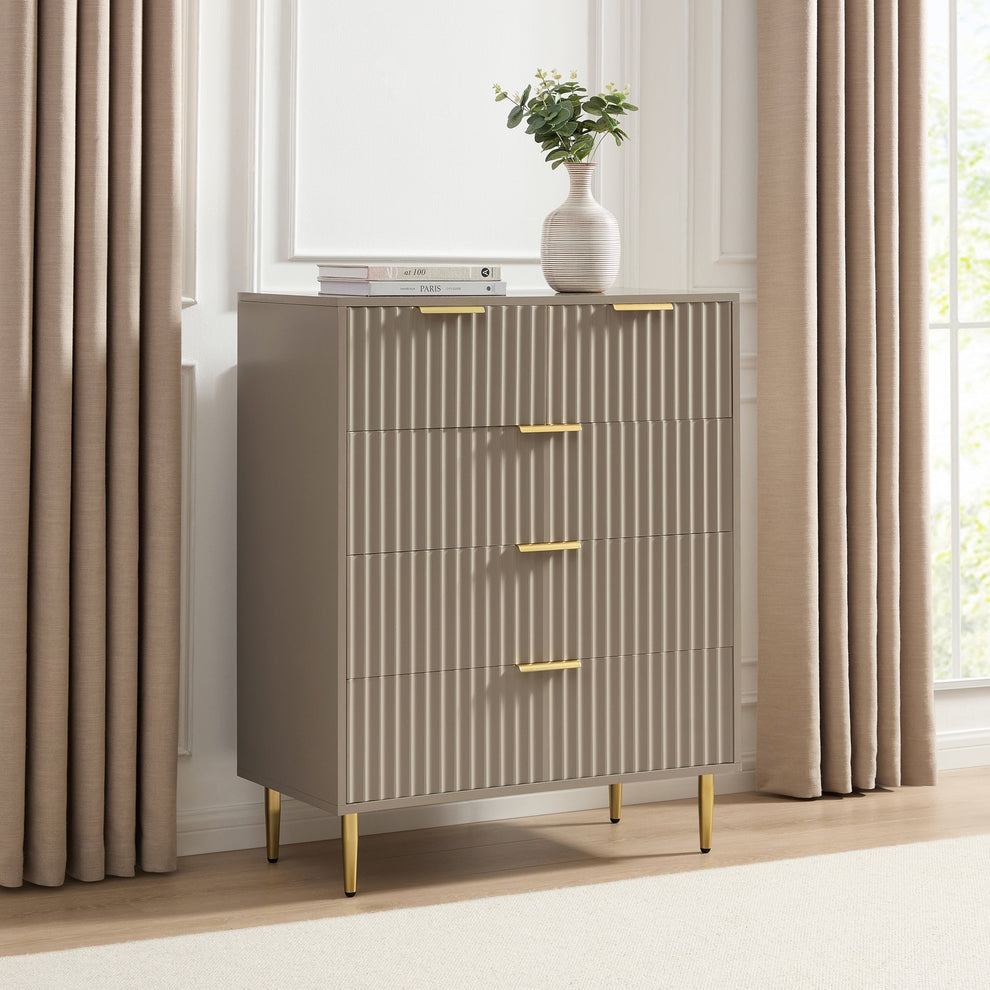 DUS-CC2-02674 Grade-B Dusk Evie 5 Drawer Chest - Taupe RRP £219.00