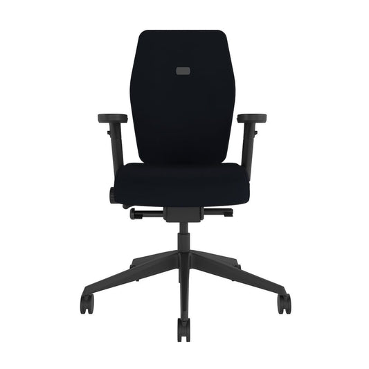 POS-CC2-00035 Grade-B Posturite Positiv Plus Medium Back Ergonomic Desk Chair with Arms and without Neckrest - Black RRP £1285.20
