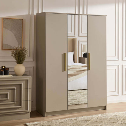 DUS-CC2-04157 Grade-B Dusk Darcey 3 Door Wardrobe - Taupe RRP £299.00