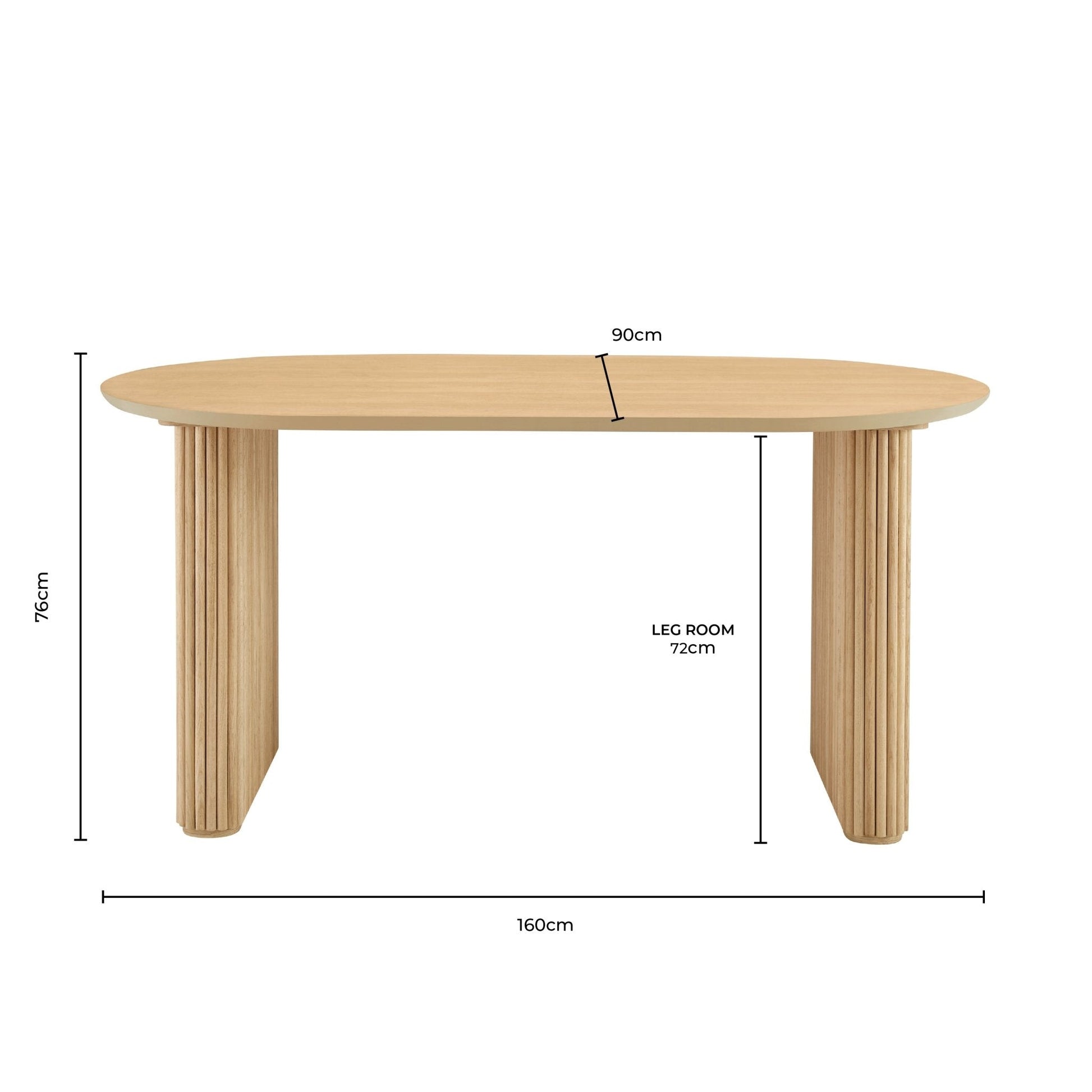 Image 13 - DUS-GOL-10064 Grade-C3 Dusk Hattie Panel Oval 4-6 Seater Dining Table