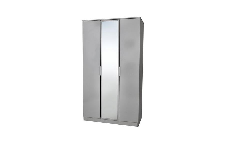 DFS-HO2-05948 Grade-BER DFS Grasmere Triple Mirror Wardrobe - Grey RRP £549