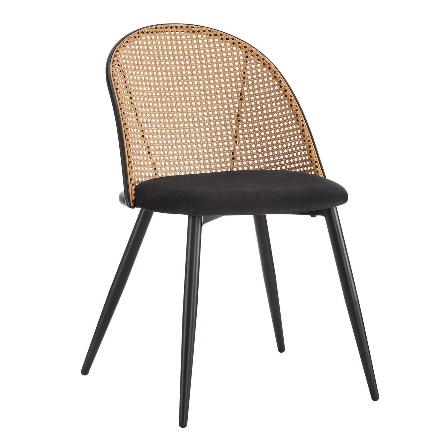 DUS-GOL-00762 Grade-B Dusk Phoebe Set Of 2 Dining Chairs - Charcoal/Black RRP £199