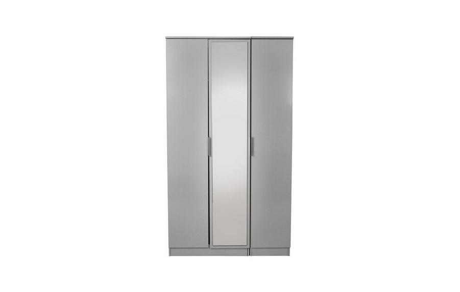 DFS-HO2-05948 Grade-BER DFS Grasmere Triple Mirror Wardrobe - Grey RRP £549