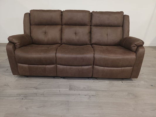 SOS-APM-00060 Grade-C1 SofaSource Casey 3 Seater Chestnut Manual RRP £713