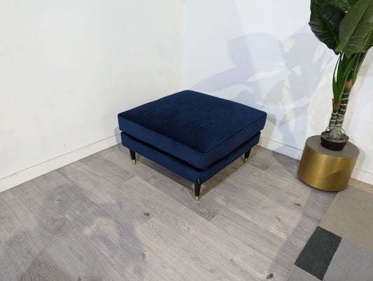 DFS-UPH-04385 Grade-C1 DFS Footstool Swoon Velvet Midnight RRP £329