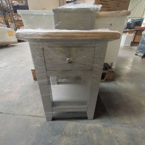 ROS-OUT-00587 Grade-C1 Roseland Furniture Lundy Grey Lamp Table RRP £94.95