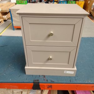 DUS-CC2-04605 Grade-BER Dusk Ruby 2 Drawer Bedside - Taupe RRP £119.00