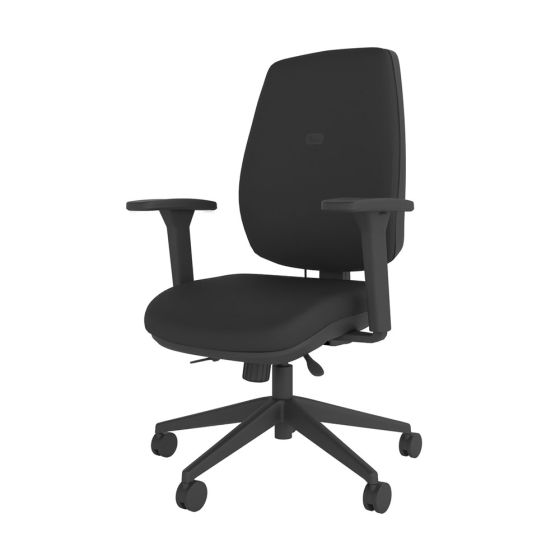 POS-CC2-00277 Grade-C1 Posturite Homeworker Plus, Armrests, Hard Floor Castors - Black RRP £474