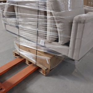 DUS-CC2-00785 Grade-DOA Dusk Chesterfield 3 Seater Sofa - Stone RRP £699.00